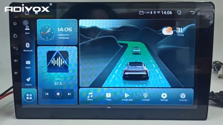 Perodua AXIA 2023 2024 G/X/SE/AVSPEC  D74A Casing 10" with Android Car player With PNP Socket FREE Reverse AHD Camera