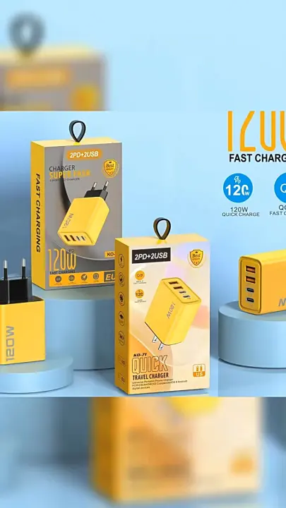 หัวชาร์จเร็ว หัวชาร์จPDที่ชาร์จเร็ว120W Fast Charge adapterQC3.0อแดปเตอร์ ชุดชาร์จเร็ว4ช่องB259