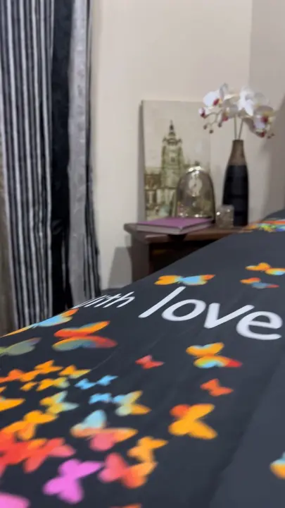 black bed sheet with 2 pillow cases