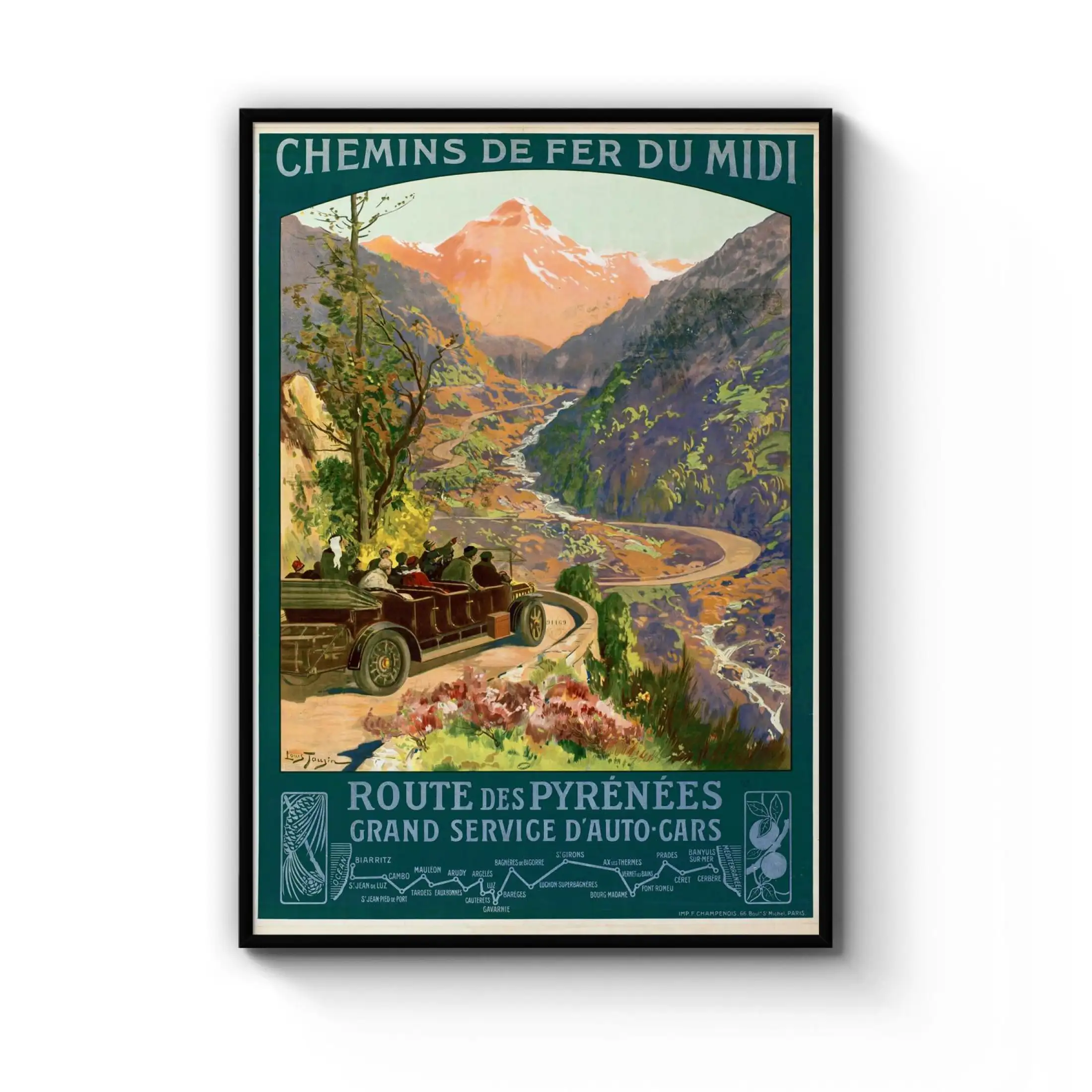 Vintage Pyrenees French Travel Toursim France Art Poster Print A4 A3 A2 A1 B1 A0 Lazada Singapore