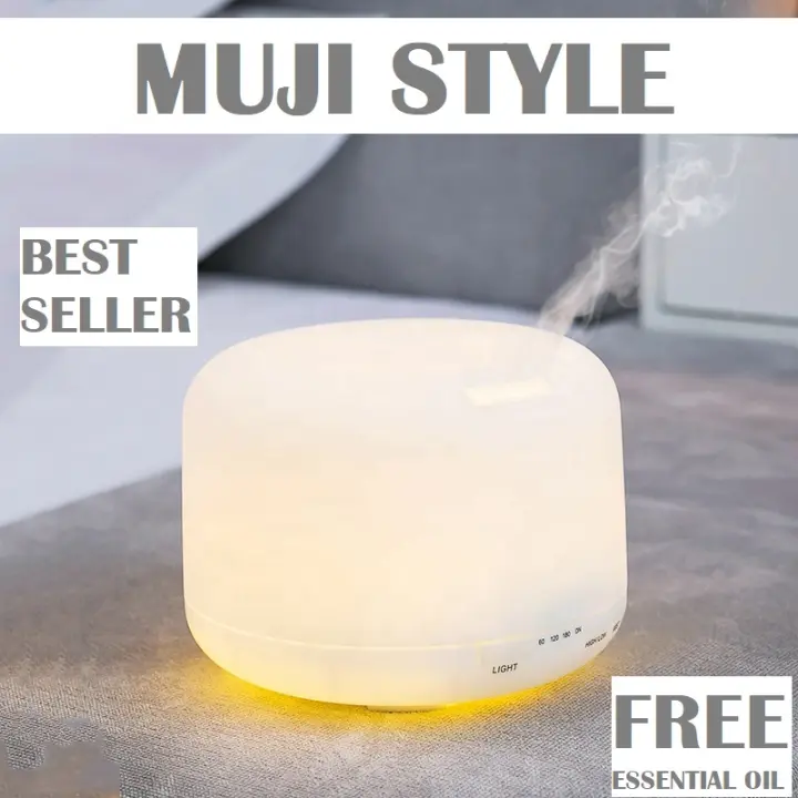 [SG SELLER LOCAL STOCK] [Limited Sales] 500ML MUJI STYLE Ultrasonic Humidifier Aroma
