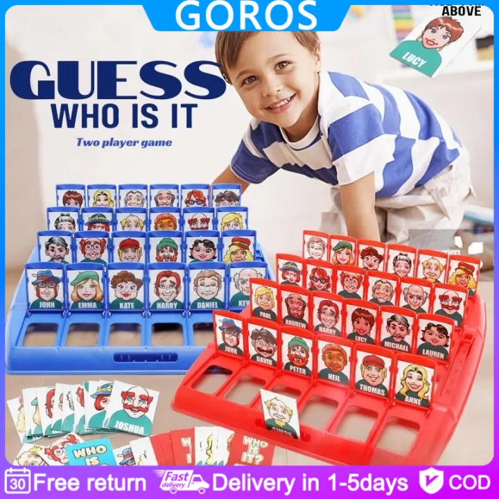 【In Stock】Funny Family Guessing Game Funny Toys Guess Who Classic Board Game Funny Family Guessing Game Children's Tabletop Children's Toy Gift Memory Training Parent-child Interactive Puzzle