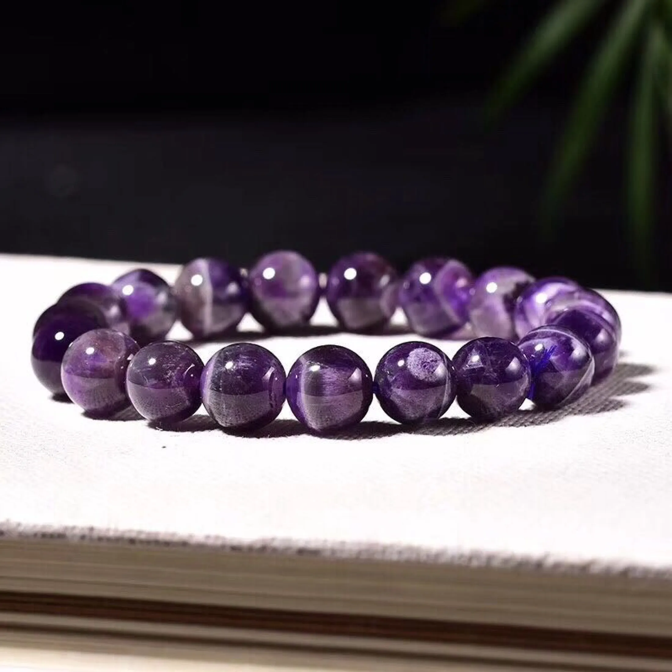 Natural Dream Amethyst Round Bead Bracelet 巴西天然梦幻紫水晶手链 Lazada Singapore
