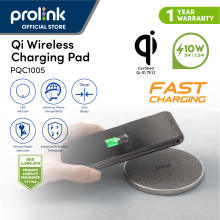 PROLiNK PQC1001 10W FAST CHARGE Qi Wireless Charging Pad Ultra Slim / Micro USB (Qi-certified)