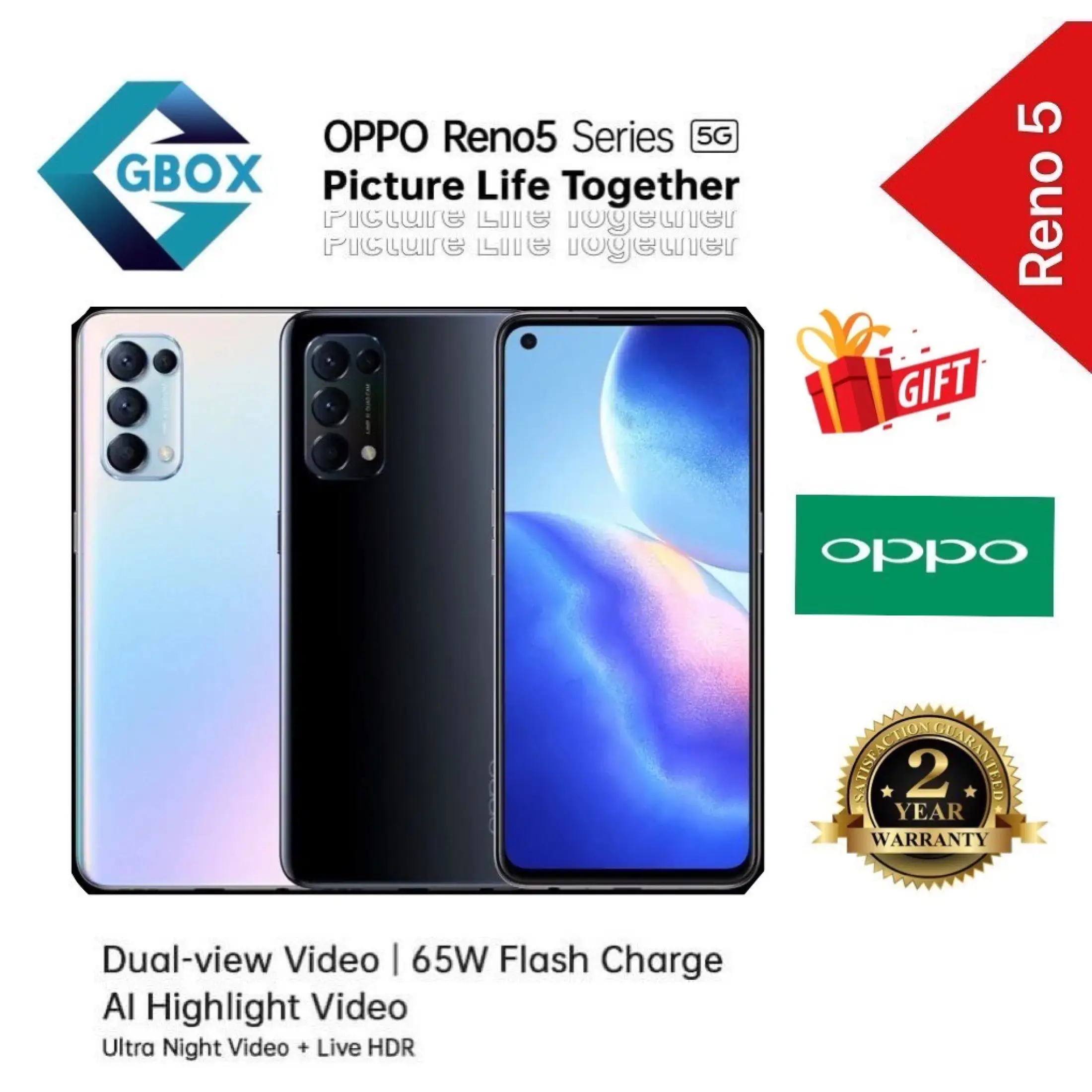 Oppo Reno 5 5g 8 128gb 2 Years Oppo Warranty Lazada Singapore