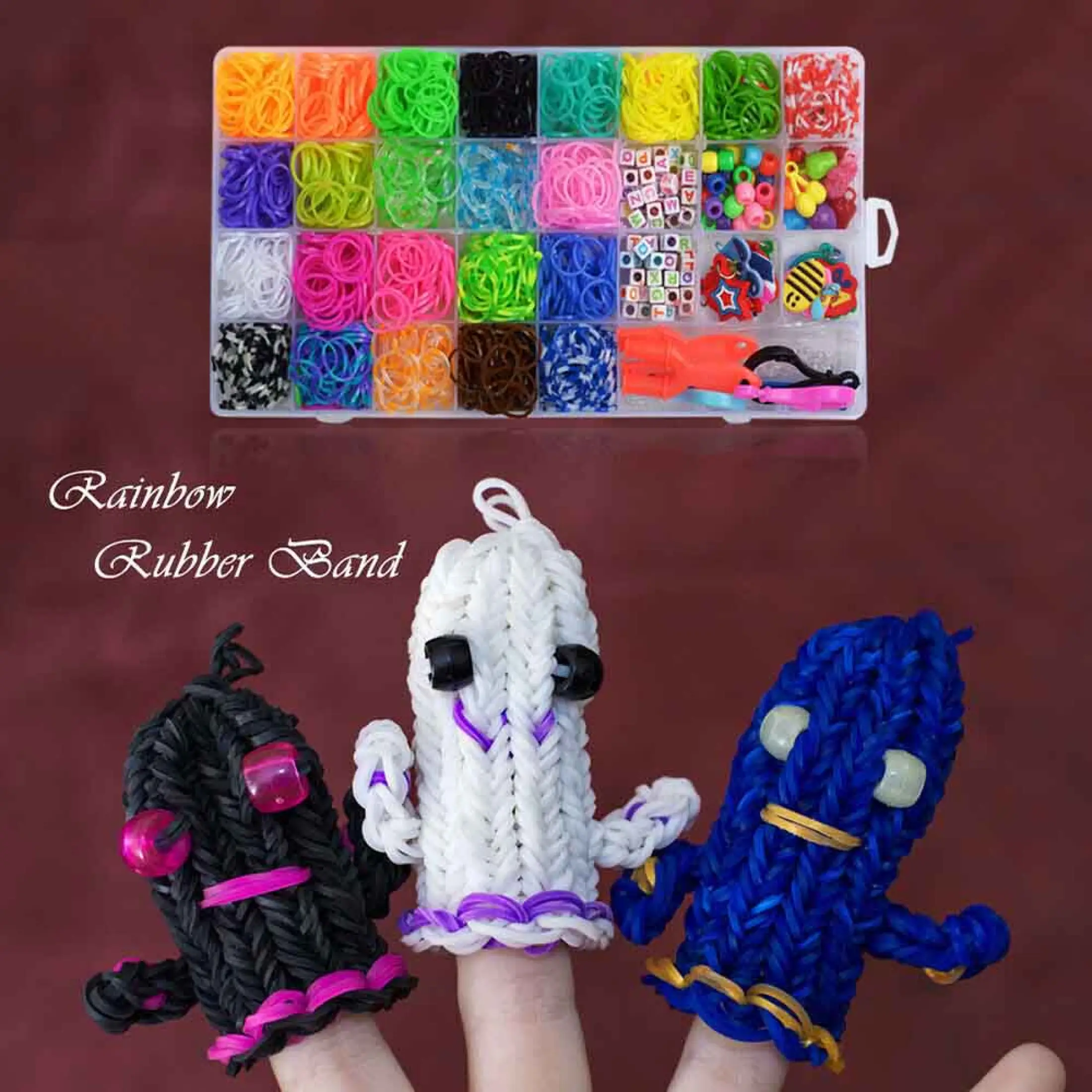 1500x rubber loom bands kit rainbow children diy toy kids make woven bracelet lazada singapore