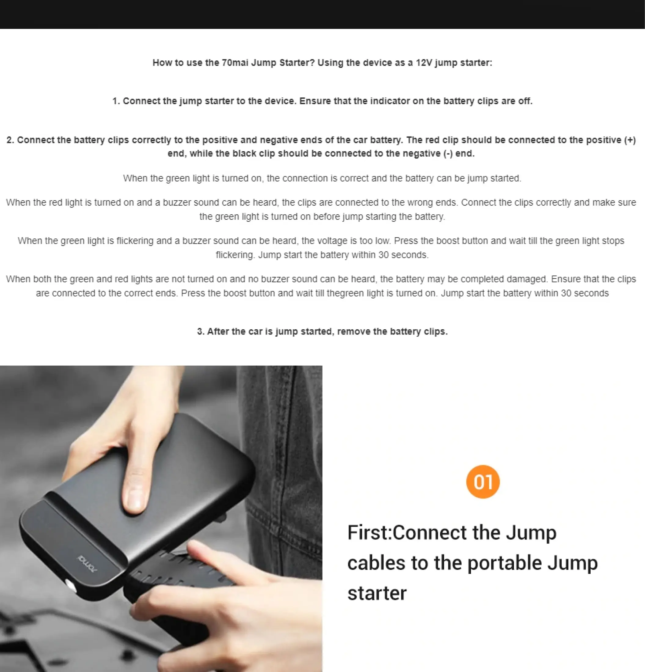 Battery Jump Starter, Xiaomi Jump Starter