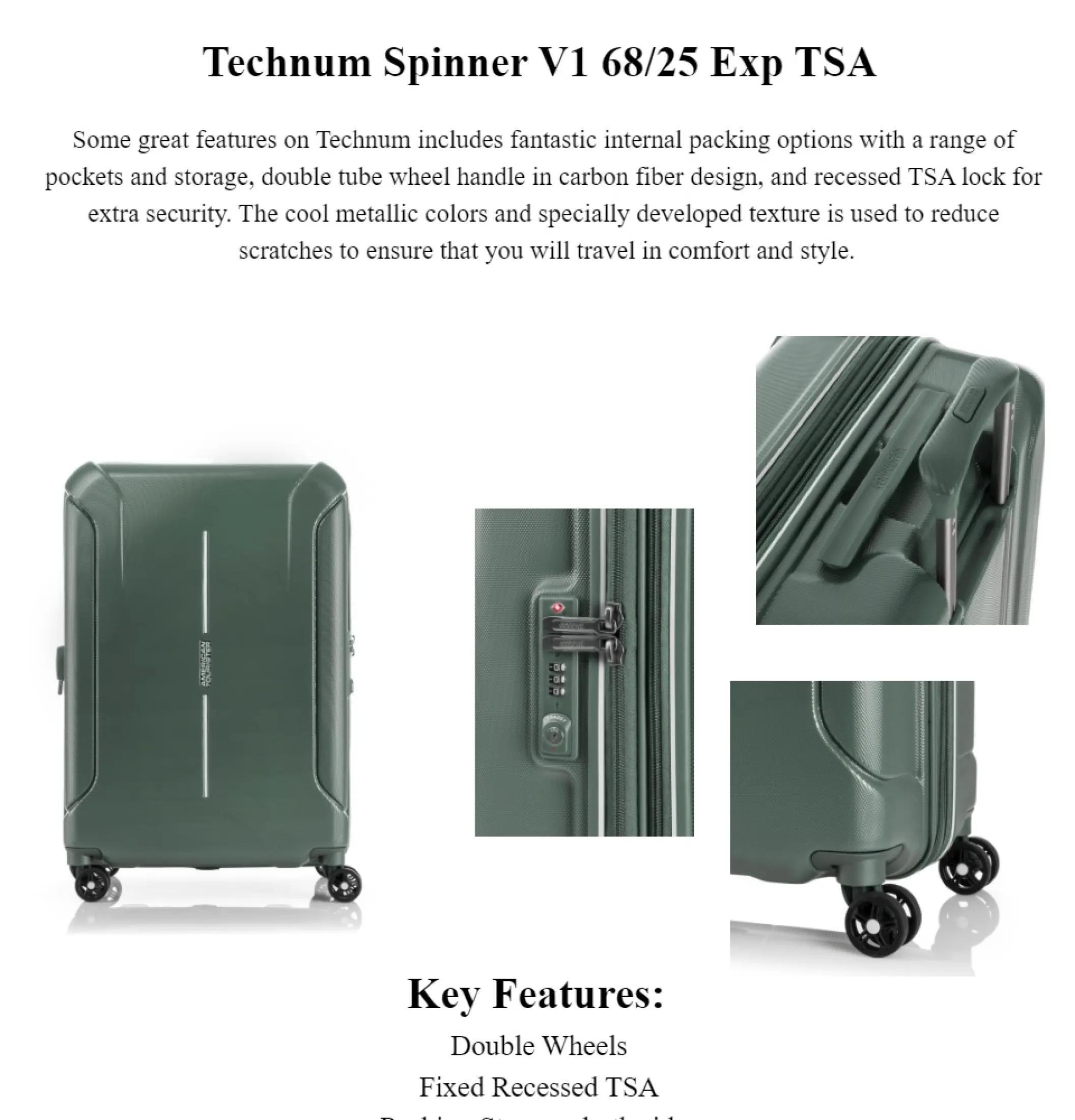 American Tourister Spinner V1 68/25 Exp TSA | Lazada