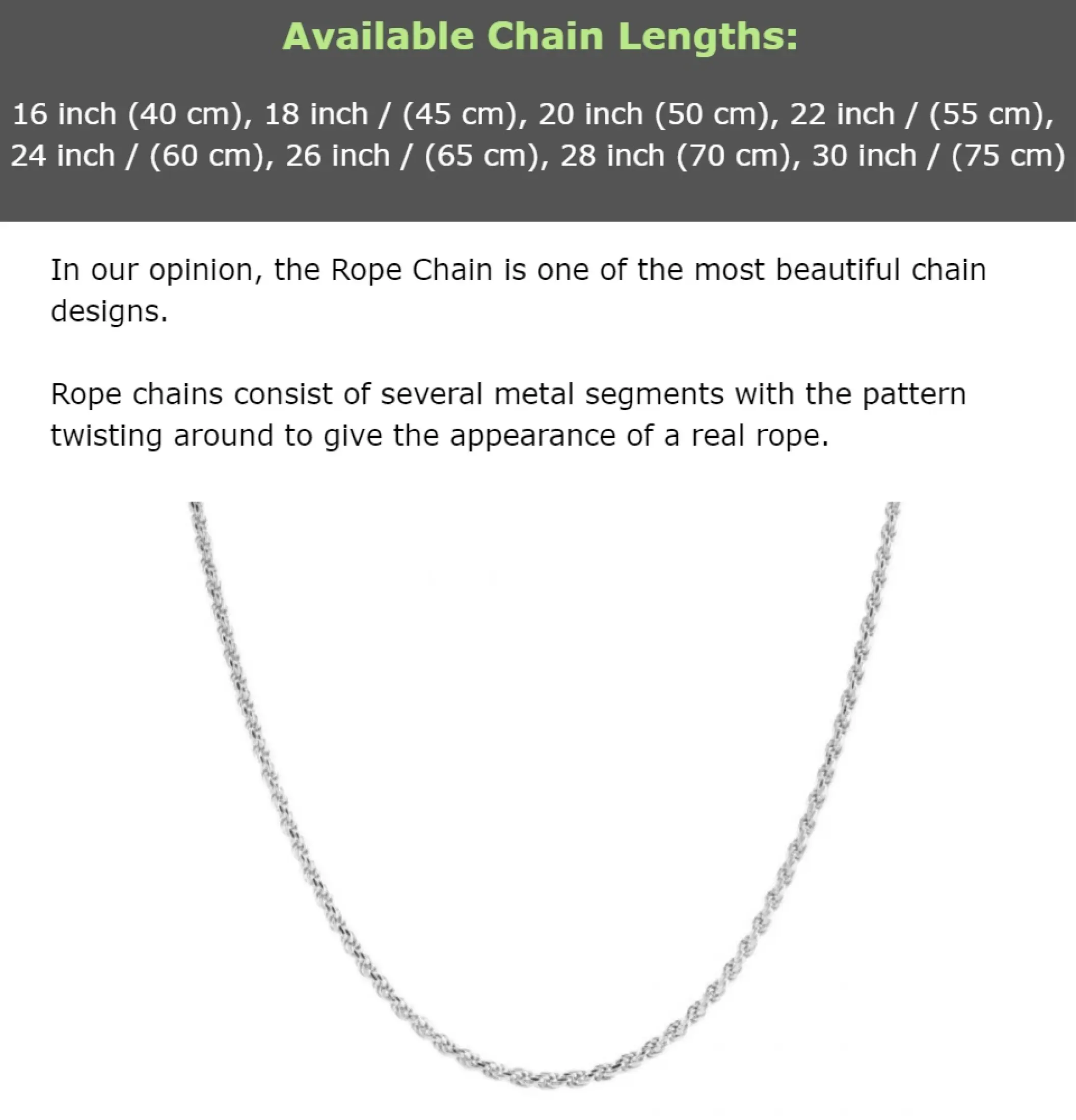 Agalil 925 Sterling Silver 1 8 Mm Rope Chain Made In Italy 16 18 20 22 24 26 28 30 Inch 40 45 50 55 60 65 70 75 Cm Italian Men And Women S925 Necklace Chain Gauge 040 For Large Pendants Lazada Singapore