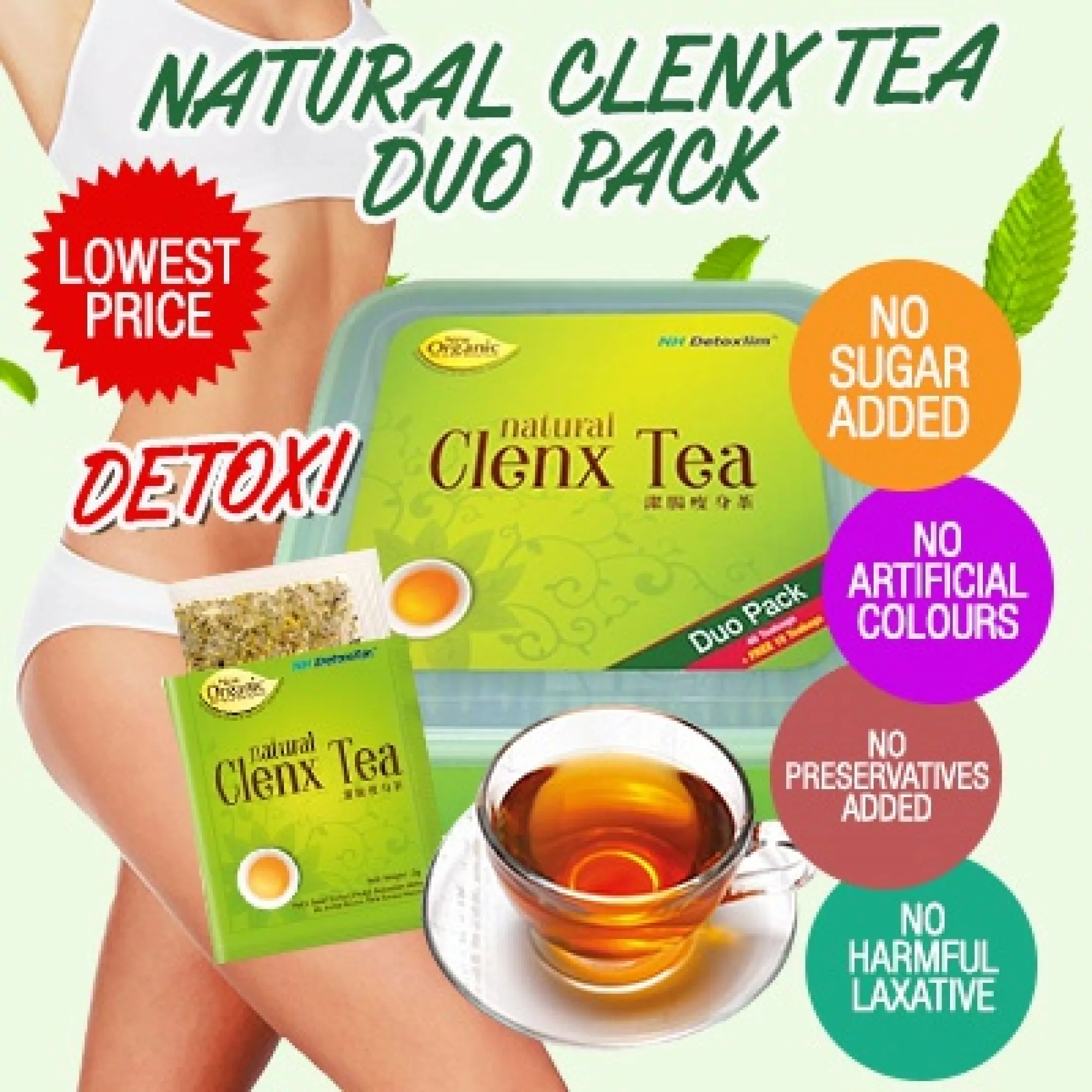 Singapore Seller Ready Stocks Nh Detoxlim Natural Clenx Tea 20s Remove Fat Detox Lazada Singapore