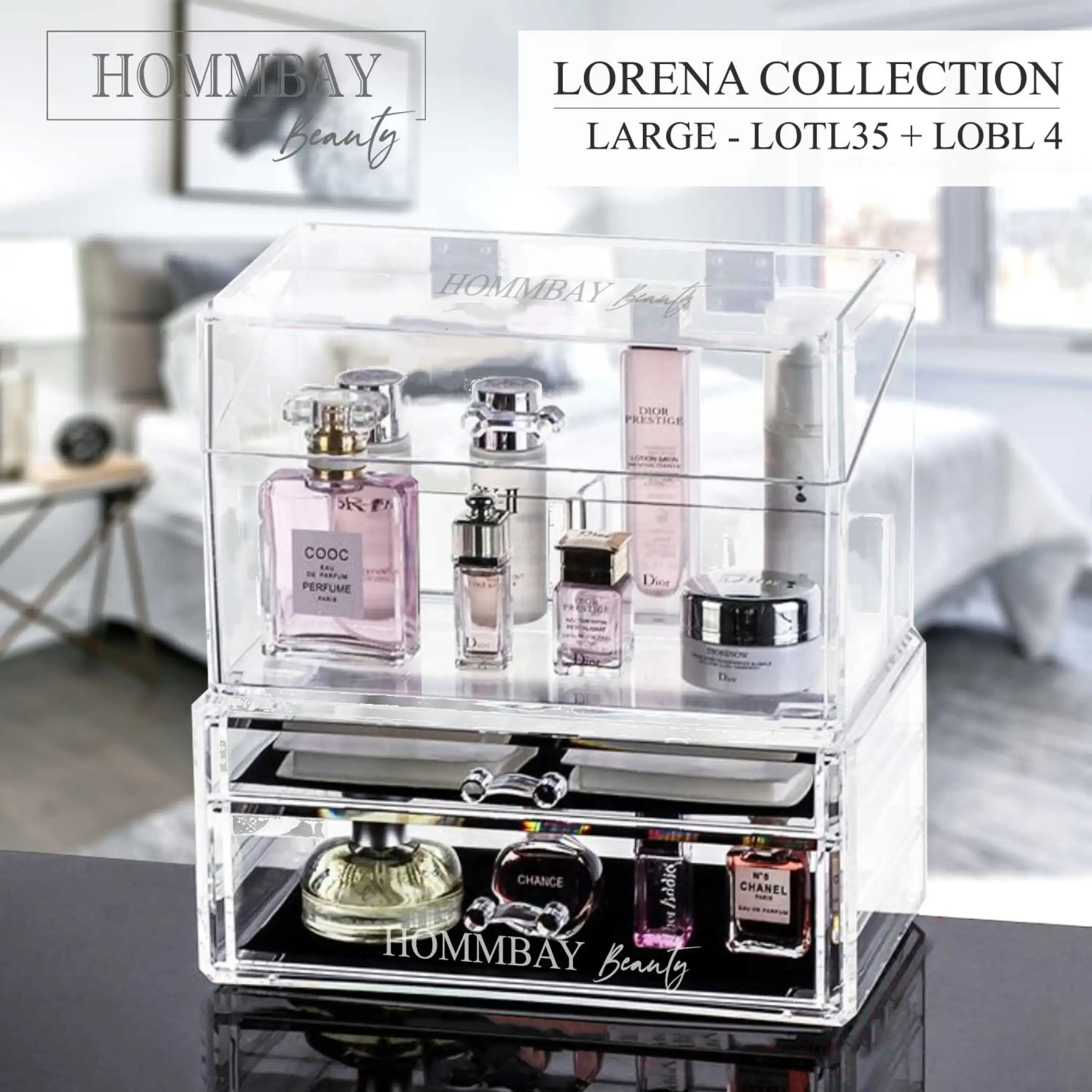 Clear Acrylic Transparent Make Up Makeup Cosmetic Lipstick Jewellery Jewelry Organiser Organizer Drawer Storage Box Holder I Large I Stackable I Lotl35 I Lobl 4 Lazada Singapore
