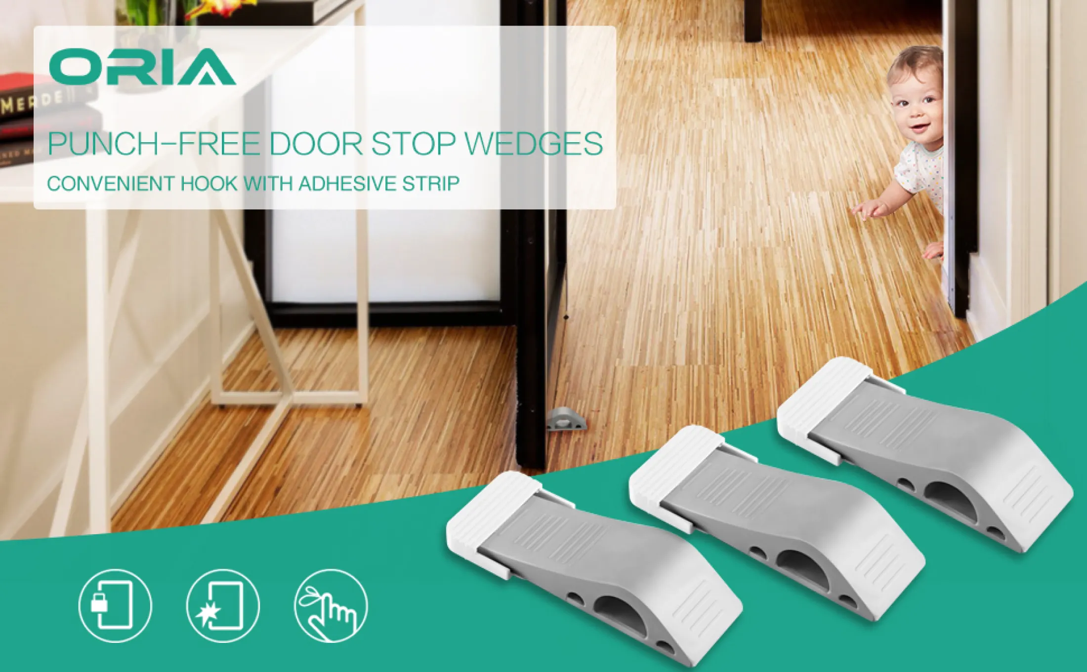Oria 3 Pcs Door Stopper Wedge Rubber Stopper Premium Rubber Door Stops Free Bonus Holders Decorative Door Stop Works For All Floor Surfaces Non Slip Rubber Anti Sliding Lazada Singapore