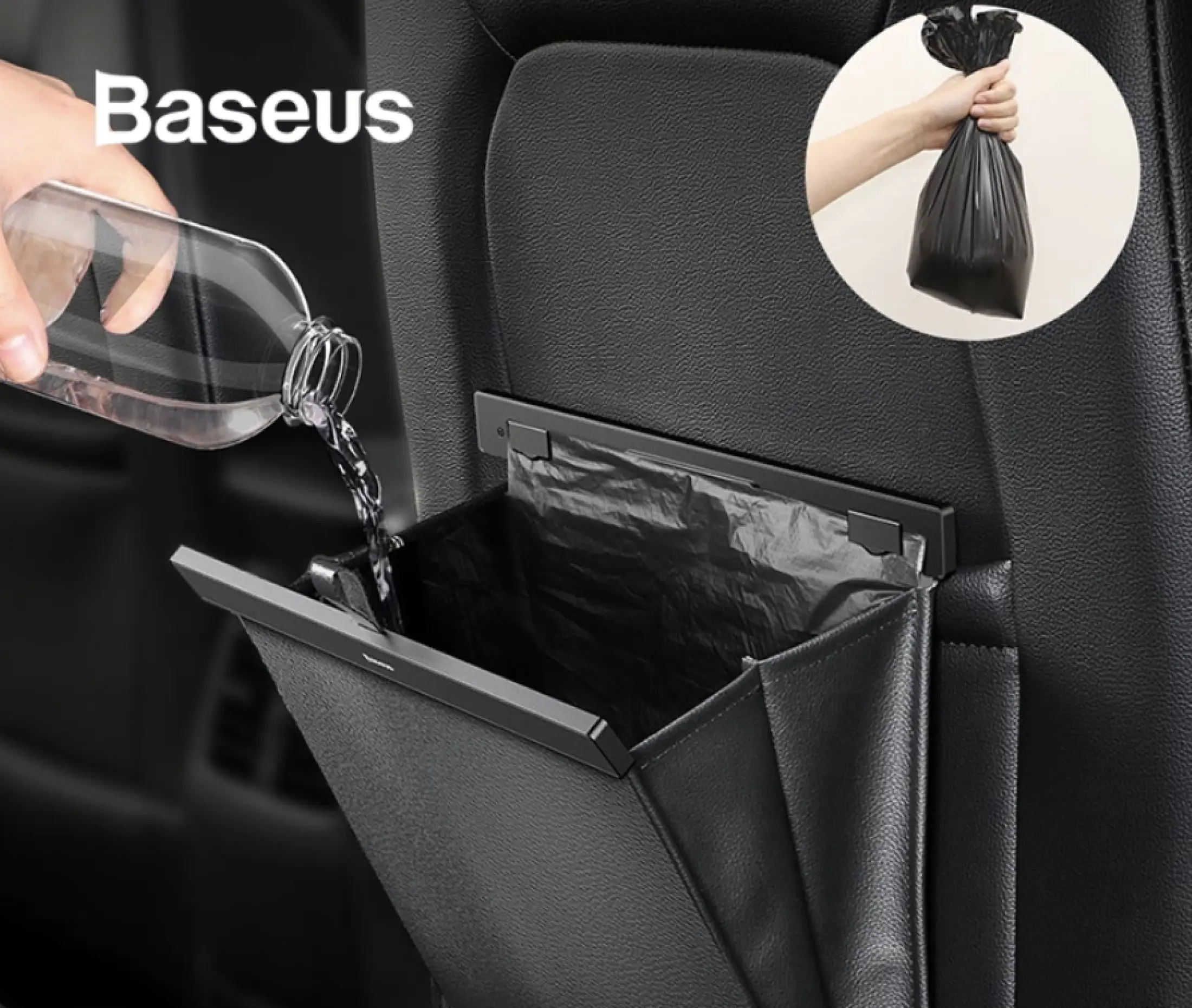 Baseus CRLJD-A01 Large Garbage Bag for Back Seat of Cars black 5