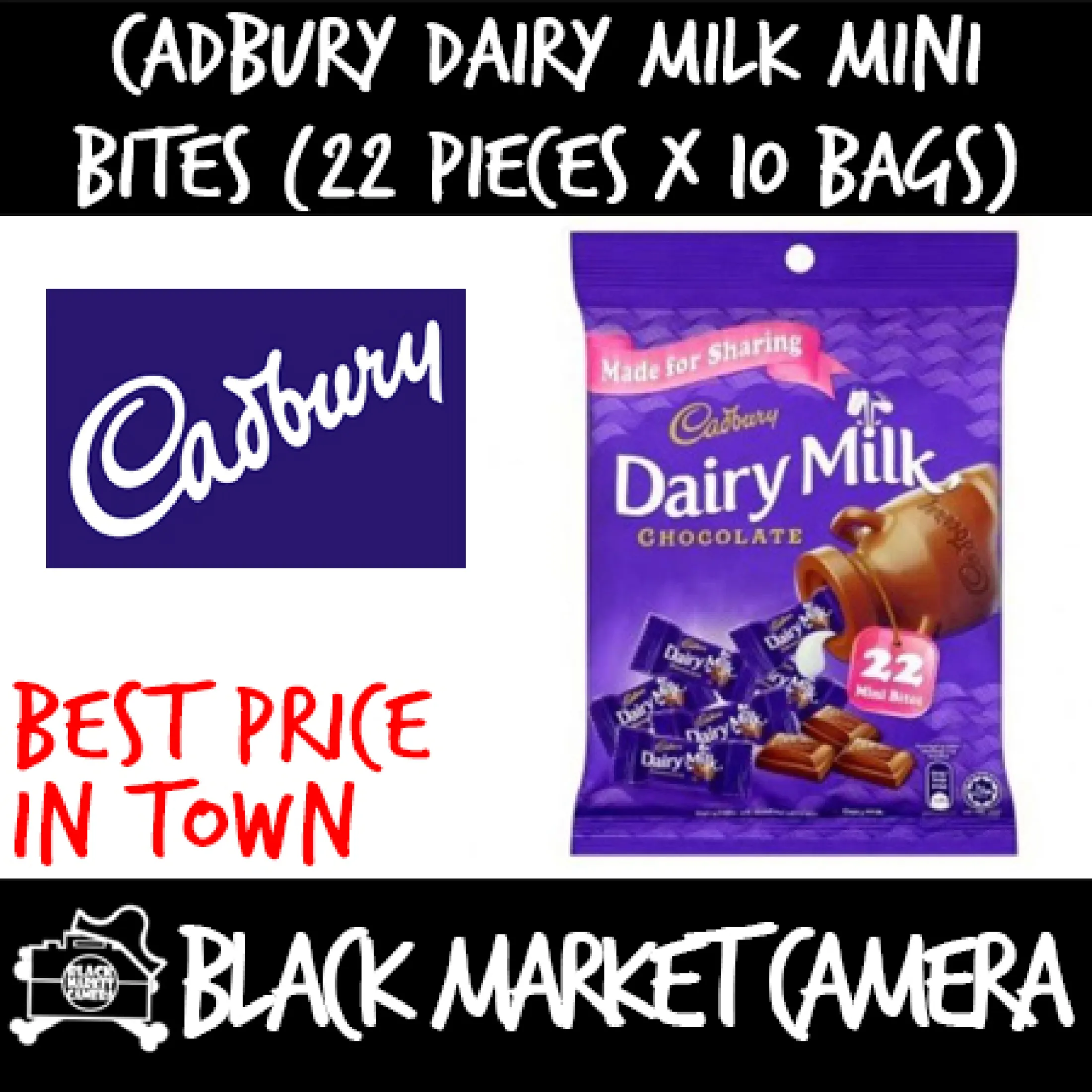 Bmc Cadbury Dairy Milk Mini Bites Bulk Quantity 10 Bags X 22 Pieces Chocolate Lazada Singapore